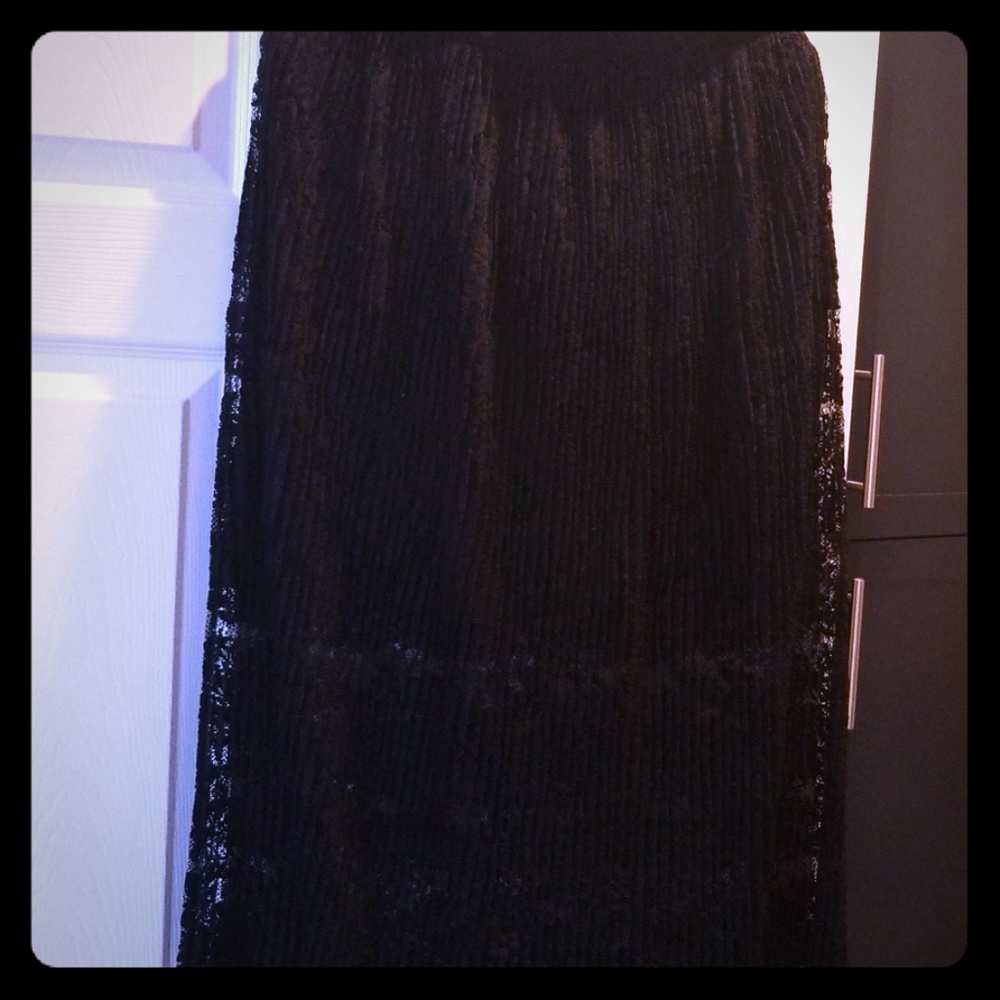 Black lace skirt